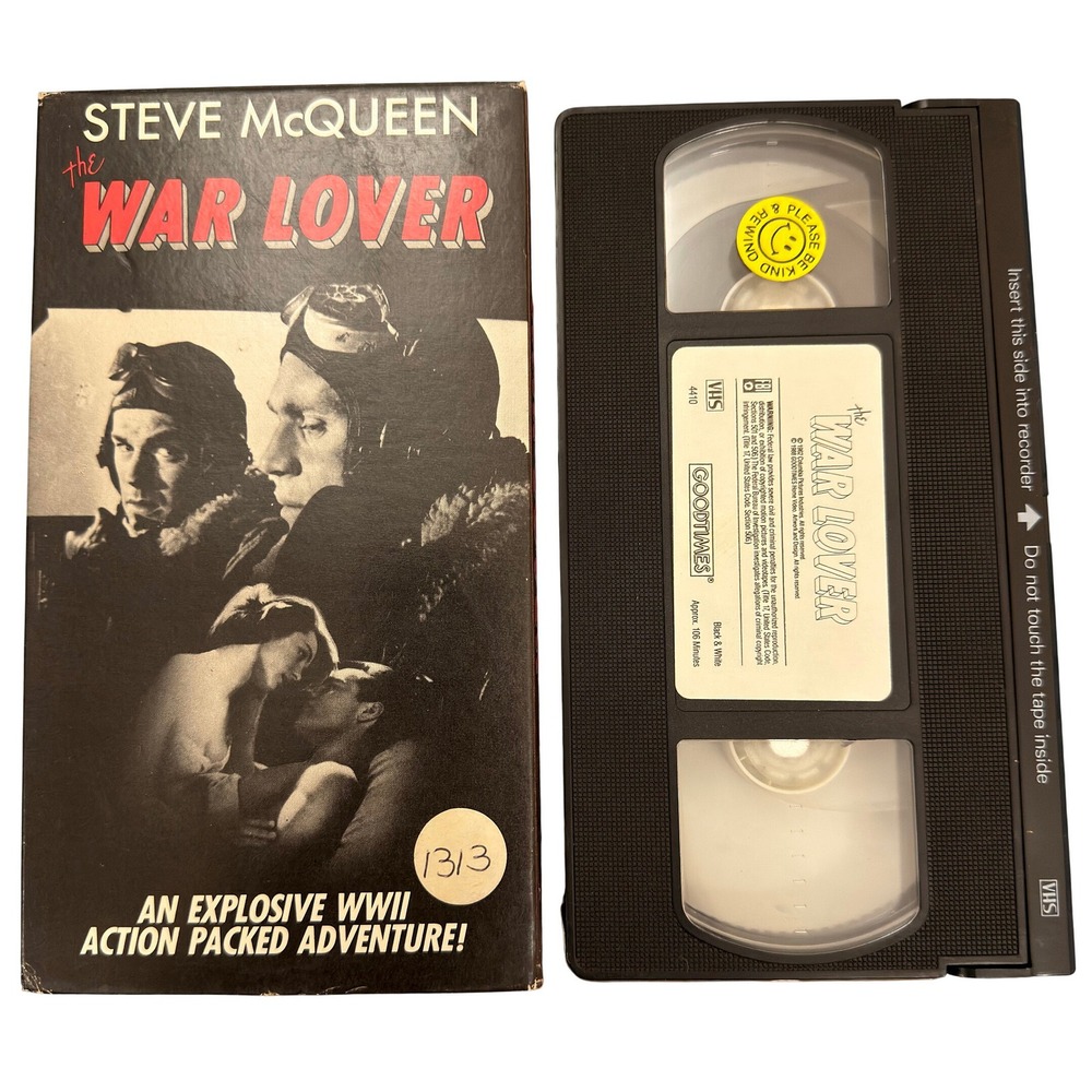 The War Lover VHS Steve McQueen Robert Wagner WWII Movie Goodtimes 4410 Vintage